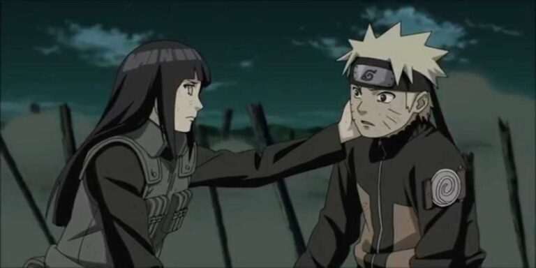 Naruto Hinata's Hand On Naruto's Cheek