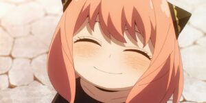 spy x family anya beaming because loid is proud