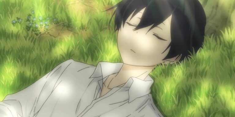 Screen cap taken from an episode of Tanaka-kun is Always Listless featuring the protagonist.