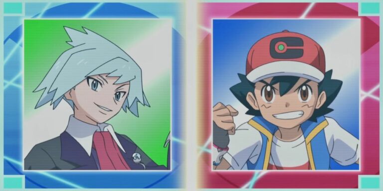 Steven vs Ash in the Masters Eight in Pokémon Journeys
