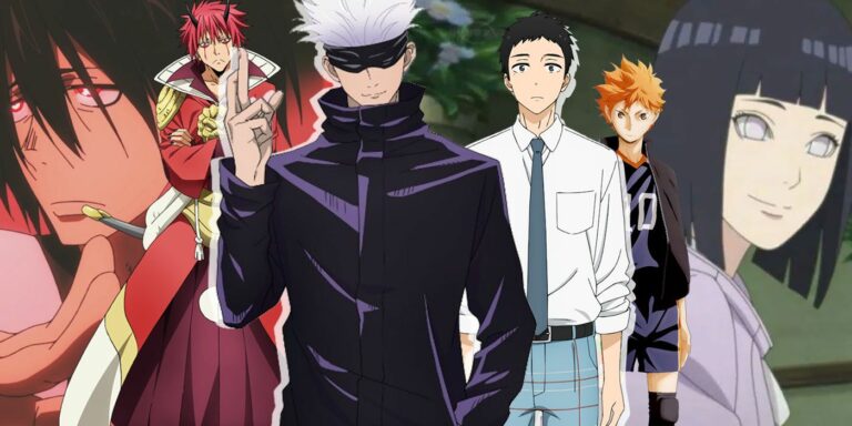 jujutsu kaisen, my dress up darling, haikyu, naruto, fire force