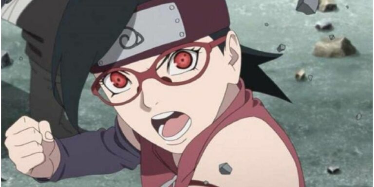 Sarada Uchiha in battle