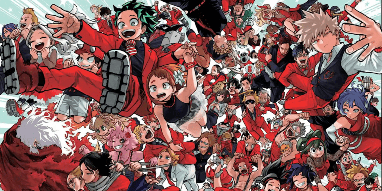 Every My Hero Academia Character celebrating the anniversary