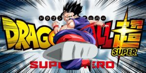 Gohan launches a kick in this Dragon Ball Super: Super Hero promotional poster