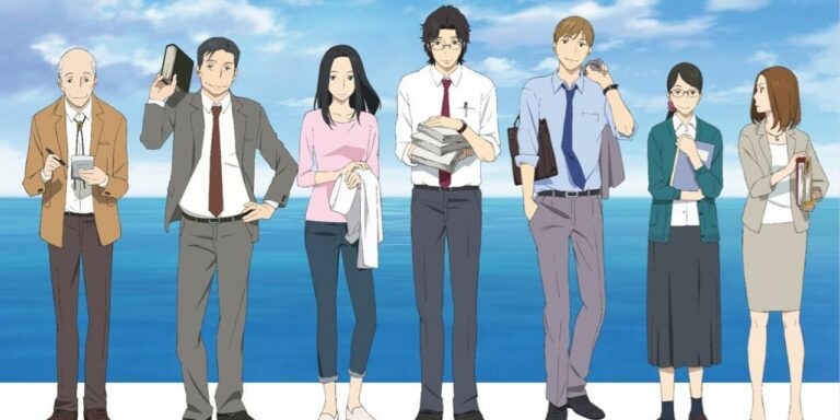 the great passage anime characters lined up next to each other
