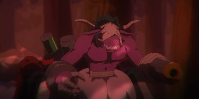 Ryudamon in Gyukimon form goes on a rampage in Digimon Ghost Game