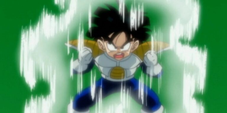 Gohan powering up in Dragon Ball Z