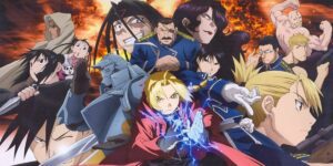Characters from Fullmetal Alchemist_ Brotherhood.