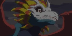 Airdramon declares he is like a god in Digimon Ghost Game