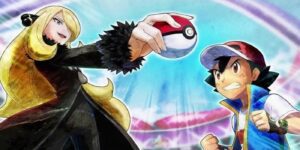 Ash vs Cynthia in the Masters Eight Semifinals of the World Coronation Series in Pokémon Journeys
