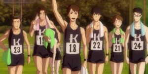 The Run With The Wind cast after a race.