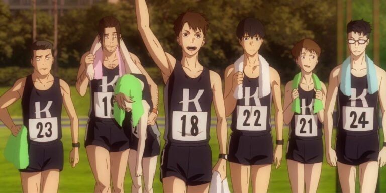 The Run With The Wind cast after a race.