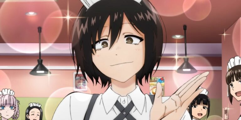 Midori welcoming in maid cafe