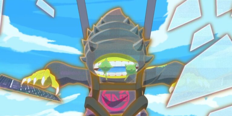 Publimon attacks using his keyboards and digital paper in Digimon Ghost Game