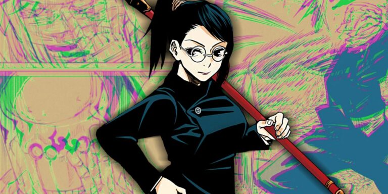 maki zenin holding a staff jujutsu kaisen