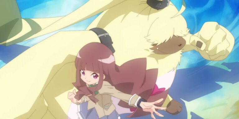 Ruli Tsukiyono and Angoramon in the Digimon Ghost Game opening