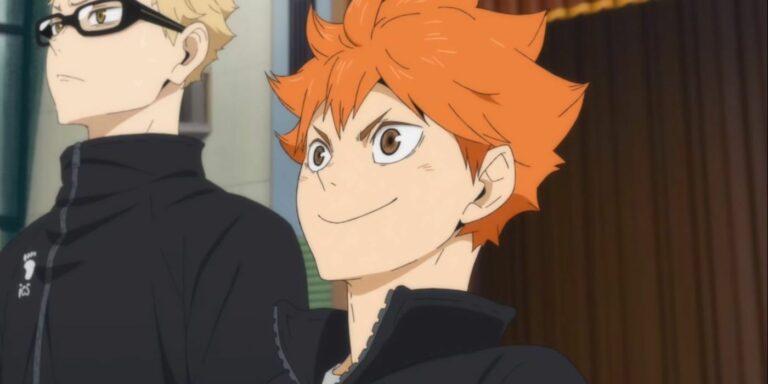 Shoyo Hinata next to Kei Tsukishima