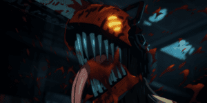 Denji transforms into Chainsaw Man.