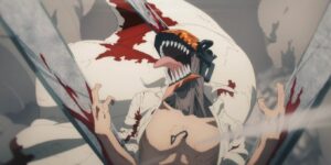 Denji changes into Chainsaw Man