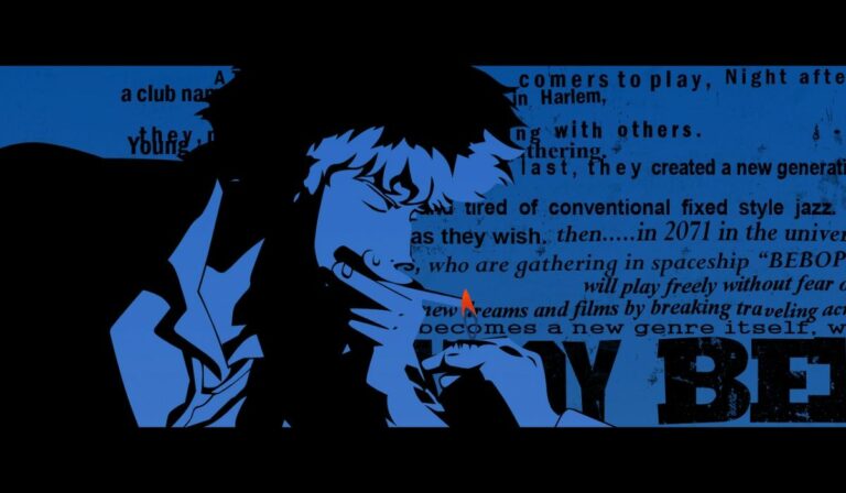 cowboy bebop anime opening credits spike smoking cigarette
