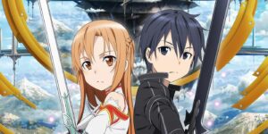 Yuuki and Kirito from Sword Art Online.