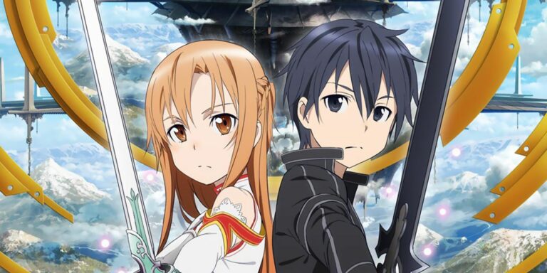 Yuuki and Kirito from Sword Art Online.