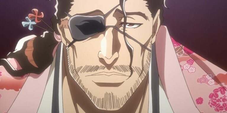 Shunsui Kyoraku looking serious