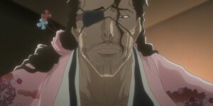 Bleach Shunsui looking at history book