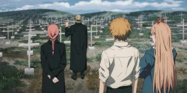 Power and Denji meet Kishibe in Chainsaw Man