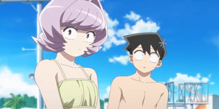 Osana Najimi and Tadano Hitohito go to the pool in Komi Can't Communicate