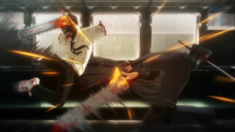 Denji fights Samurai Sword in Chainsaw Man
