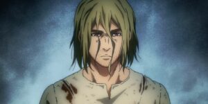 Thorfinn with blue background