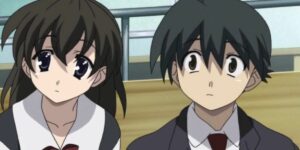 Main male and female leads of School Days