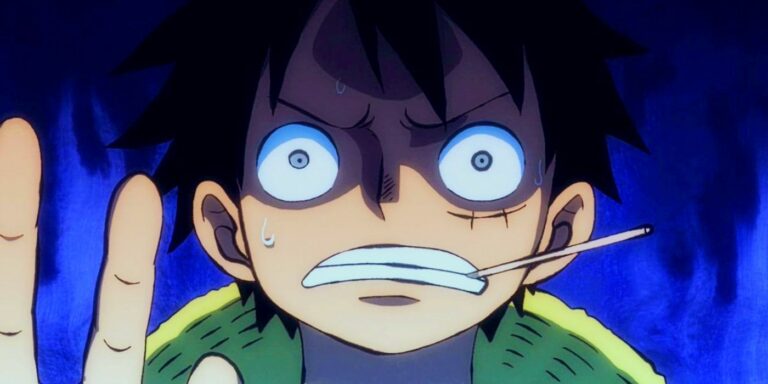 Shocked Luffy in One Piece
