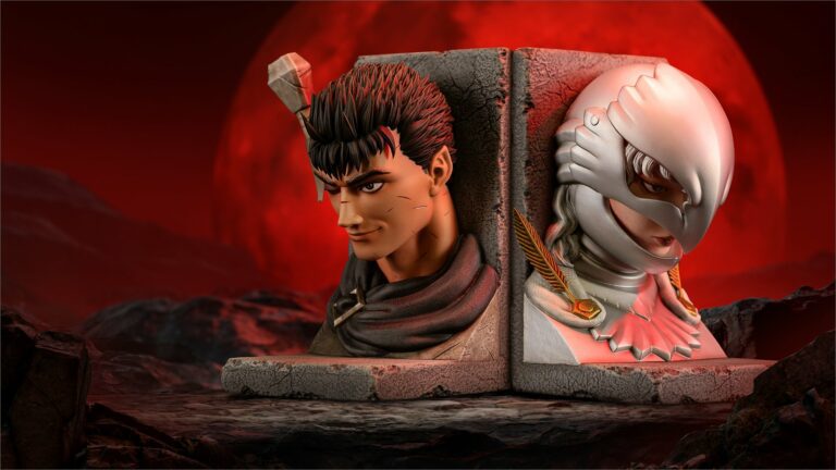 Guts e Griffith se enfrentam nos mais novos suportes de livro da Dark Horse Direct para 'Berserk'