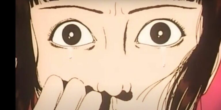 Midori from Shoujo Tsubaki stares in horror