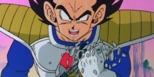 Vegeta In the It's Over 9000 Scene in Dragon Ball