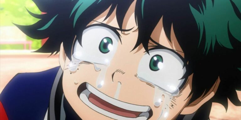 my hero academia happy crying deku