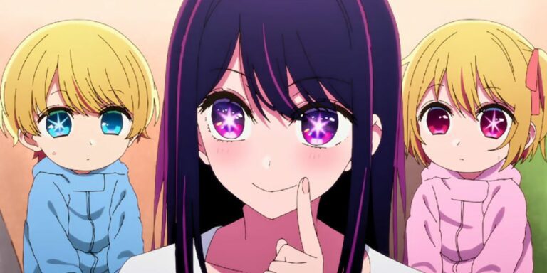 Ai, Ruby, and Aqua in Oshi no KO