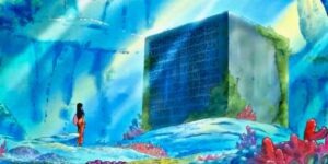 Robin Reading Fishman Island Poneglyph in One Piece
