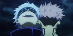 Jujustu Kaisen Gojo and Sukuna in Episode 2
