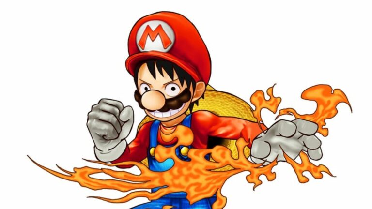 Arte oficial Nintendo x One Piece mostra crossover bizarro