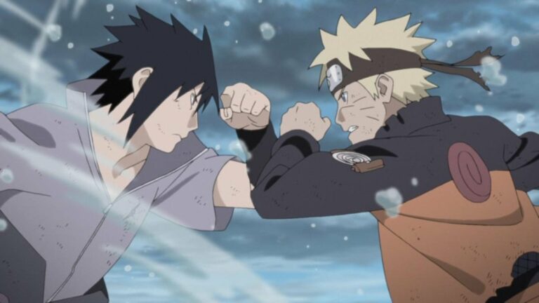 Naruto e Sasuke se unem em estátuas épicas sofisticadas
