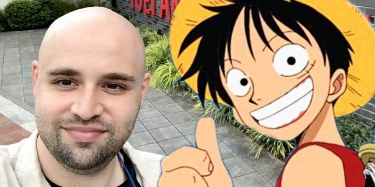 American Animator Henry Thurlow alongside One Piece's Luffy