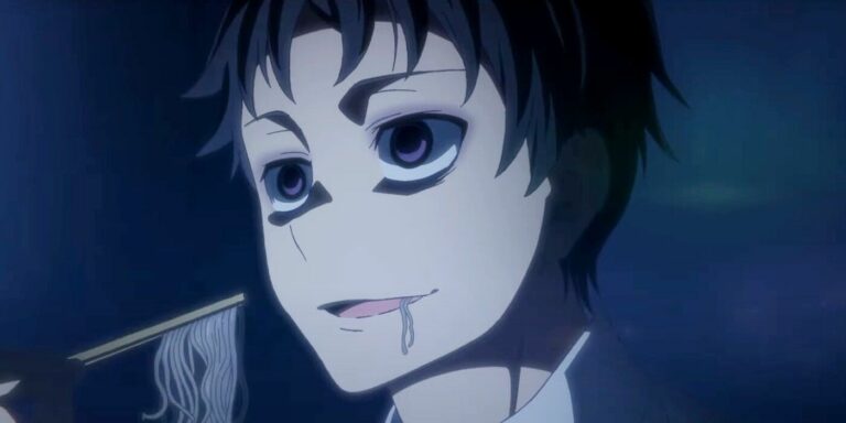 Zom 100's Akira eats ramen in the dark