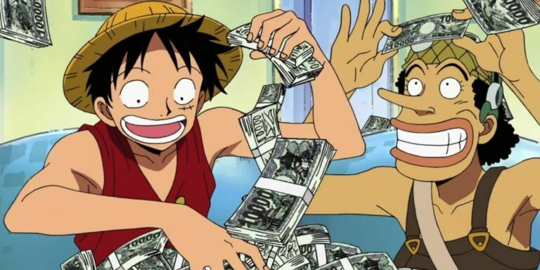 One Piece Luffy and Usopp Counting Bills