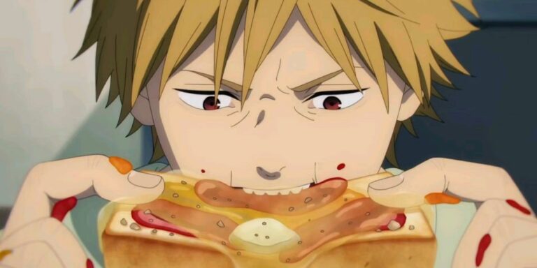 chainsaw man denji eating denji toast