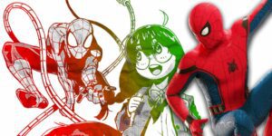 Art from Spider-Man: Octopus Girl and Spider-Man as seen in the MCU