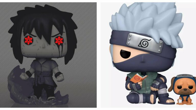 Naruto Sasuke Uchiha e Kakashi com Pakkun Funko Pop exclusivos lançados hoje