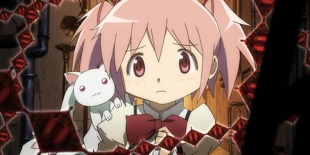 Madoka entra no covil de uma bruxa em Puella Magi Madoka Magica